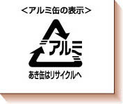 アルミ缶の表示