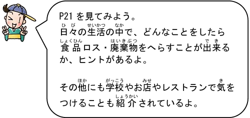 P21を見てみよう。ヒントがあるよ。