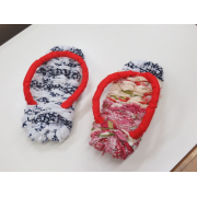 衣類の端切れを使用した草履
